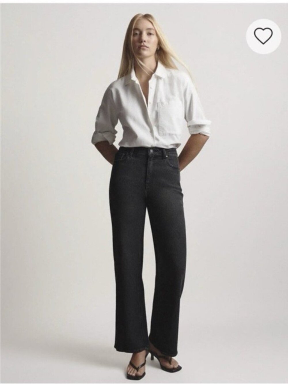 Quince Women Organic Cotton Relaxed Oxford Shirt  Blouse Top White Size L